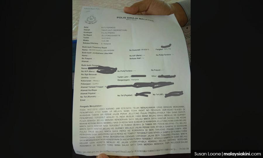 Malaysiakini Polis Tangkap Suspek Ugut Rakam Gambar Bogel Pemandu Grab
