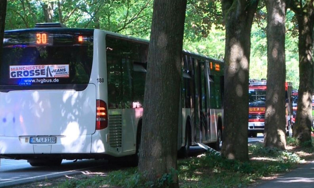 Man arrested after knife attack on German bus