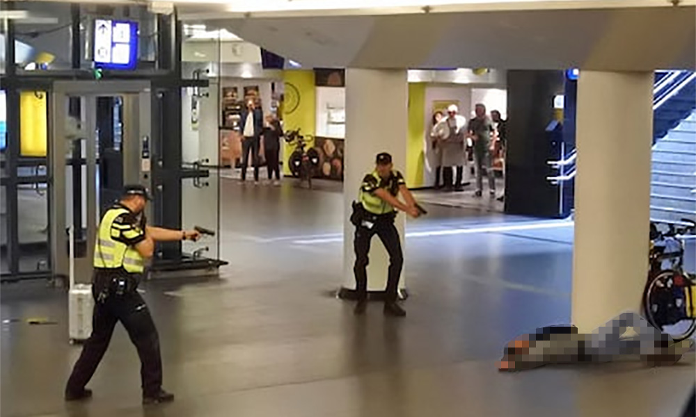 Amsterdam stabbing suspect had 'terrorist' motive, officials say