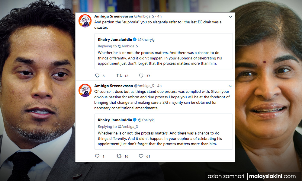 Pardon the euphoria but last EC chief was a 'disaster', Ambiga tells Khairy