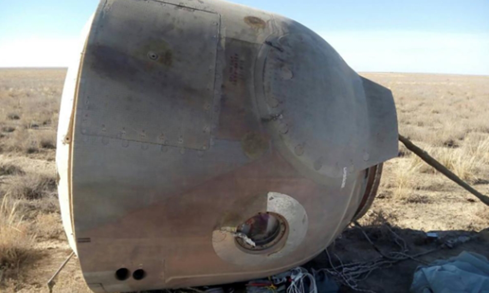 Space crew survives plunge to Earth after Russian rocket fails