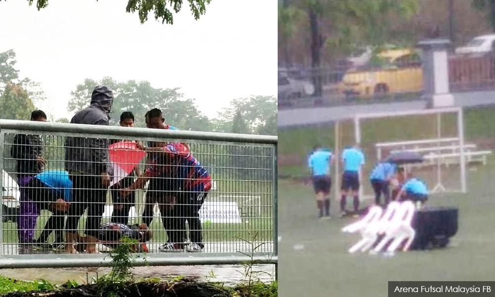 Pemain futsal LiSUS cedera dipanah petir
