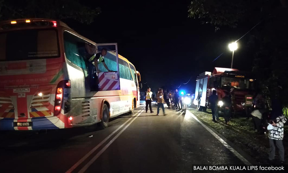 Nine injured in bus-lorry crash in Lipis