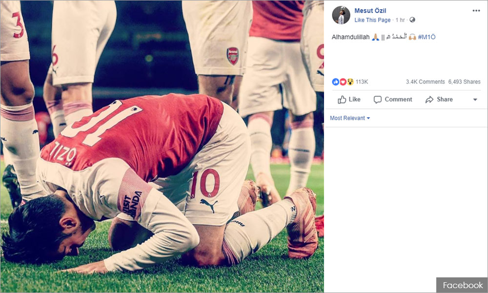 Alhamdulillah, kata Ozil