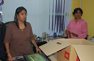 uthayakumar office close down 120708 shanti (left) & nagayi (right)