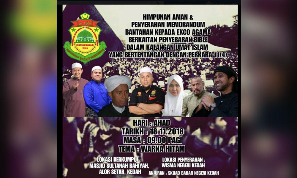 Exco Kedah: Himpunan Skuad Badar mungkin ada agenda lain