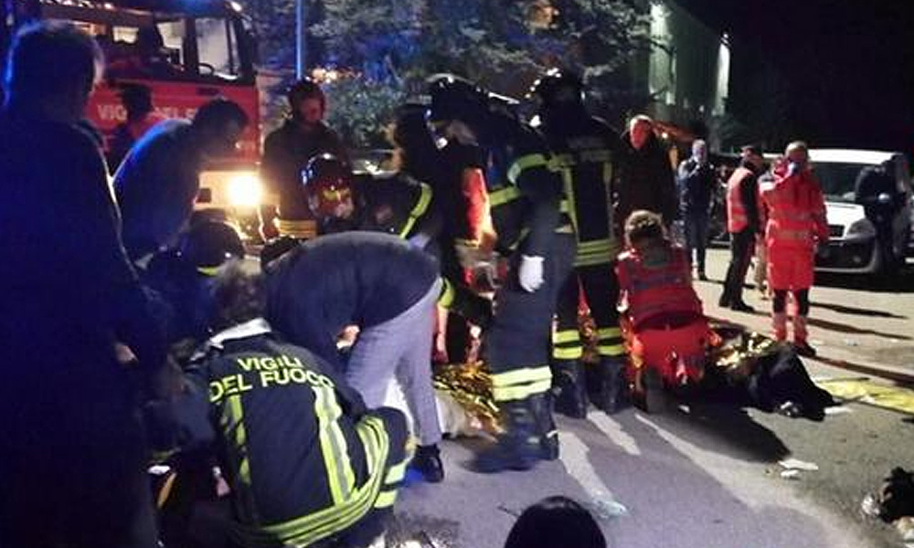 Six people, mostly teenagers, killed in Italy nightclub stampede