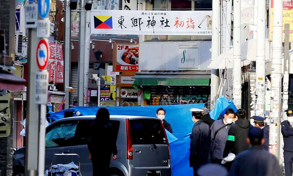 Car crashes into Tokyo crowd in suspected terror attack, eight injured