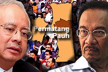 najib and anwar and permatang pauh 010808