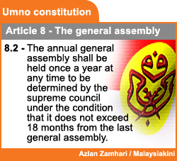 umno constitution article 8 the general assemby 250908