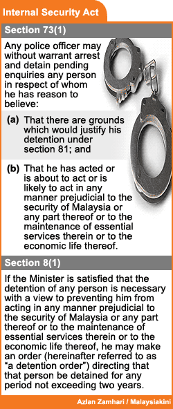 internal security act section 73 bracket 1 and 8 bracket 1 230908