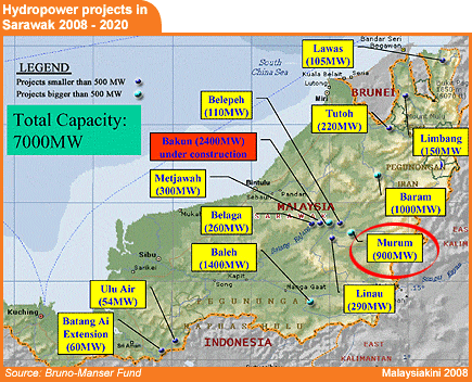 hydropower projects in sarawak 2008 2020 murum