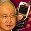 najib and sms messages handphone