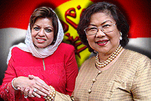 rafidah aziz and shahrizat wanita umno leaders 201008