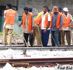 double tracking railway track 200505 construction 2