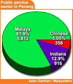 public service sector in penang racial breakdown 131108