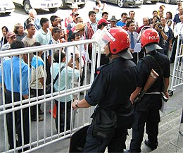 indigenous people sarawak protest at state assembly kuching 101108 03