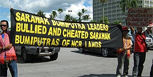 indigenous people sarawak protest at state assembly kuching 101108 02