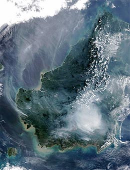 kalimantan borneo story 091208 haze smog forest fire