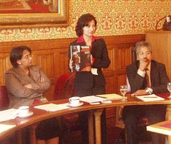 hindraf london event 091208 ishani chowdhury standing
