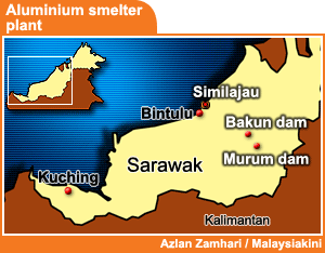 bintulu similajau sarawak aluminium smelter plant