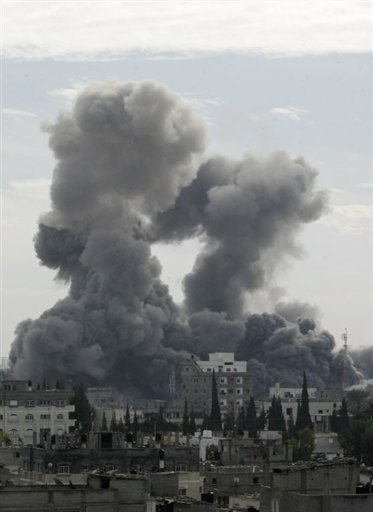 Isreal attack Hamas controlled Gaza Strip in Palestine