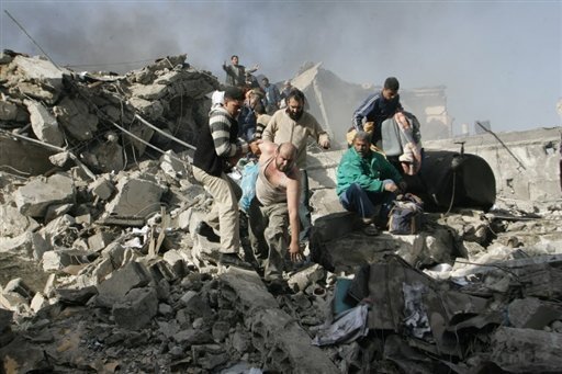 Isreal attack Hamas controlled Gaza Strip in Palestine