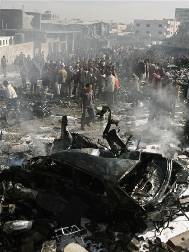 Isreal attack Hamas controlled Gaza Strip in Palestine