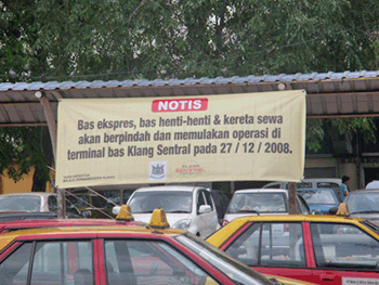 Relocation of Klang bus station