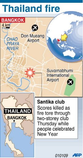 thailand new year's fire night club bangkok