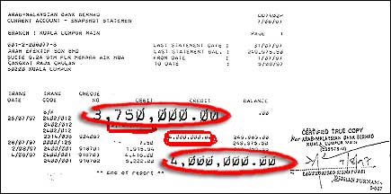 pempena tourism board controversy 120109 bank statement