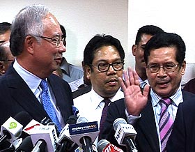 najib announce new bn perak state govt 040209 06