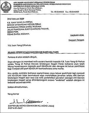 osman jailu letter of no confidence to mb perak 060209