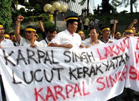 umno youth demonstration against karpal singh 100209 08
