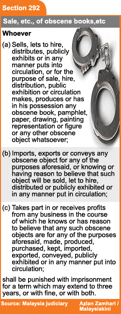 section 292 distribution of obscene pornography books or images 230209