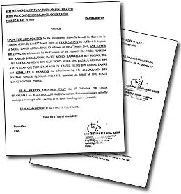 perak high court order against v sivakumar 040309