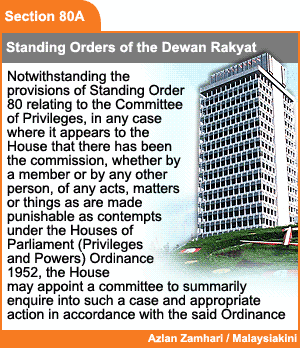 1767 section 80 a standing orders of the dewan rakyat malaysia parliament 270209