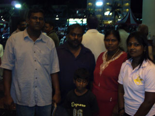 Dilip's uncle, S Letchumanasunder, father A Ragoo, youngest brother Tamilarasan, mother S Selvarasy and sister Geetha