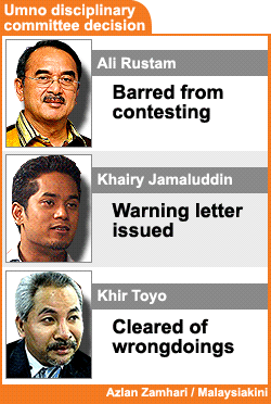 umno disciplinary committee decision ali rustam khairy toyo 170309