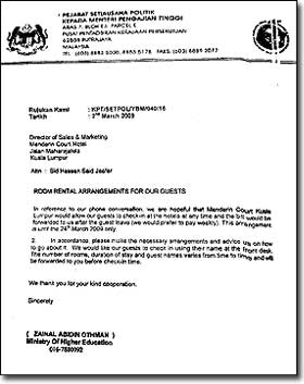 higher education minister abuse of govt funds mandarin court hotel 190309 03