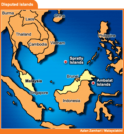 spratly and ambalat islands disputed islands 200309