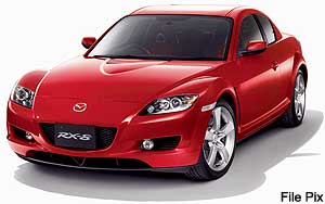 mazda rx8 red color sports car 170309