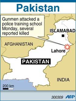 gunmen attack pakistan police training academy 300309 04