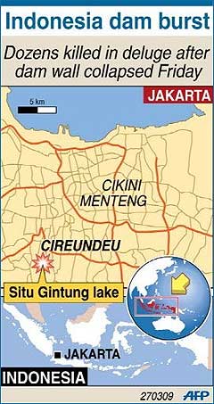 river dam burst in indonesia 270309 03
