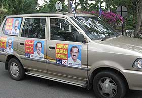 bukit selambau by election bn candidate poster billboard campaign 300309 09