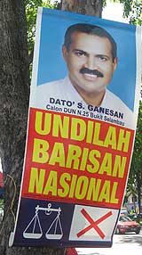 bukit selambau by election bn candidate poster billboard campaign 300309 01