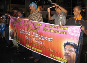 gantang by election 040409 hindraf candle light vigil kamunting isa detainees01