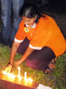 gantang by election 040409 hindraf candle light vigil kamunting isa detainees07