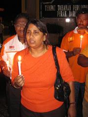 gantang by election 040409 hindraf candle light vigil kamunting isa detainees shanti