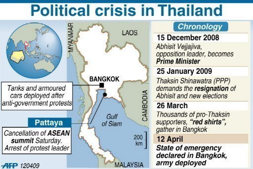 Thai troops battle protesters in Bangkok streets.